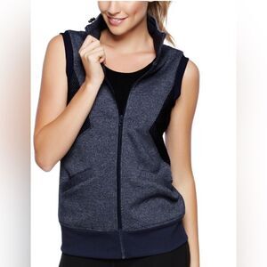 Lorna Jane Women’s Angelique Sleeveless Jacket Vest Blue size XS